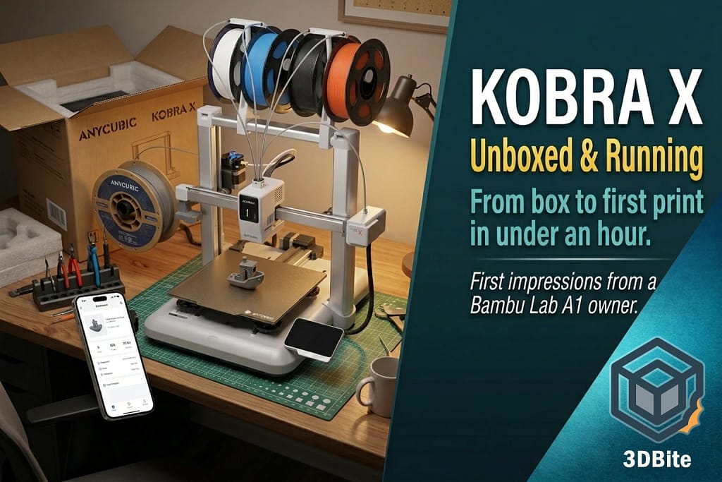 Kobra X unbox and First Print